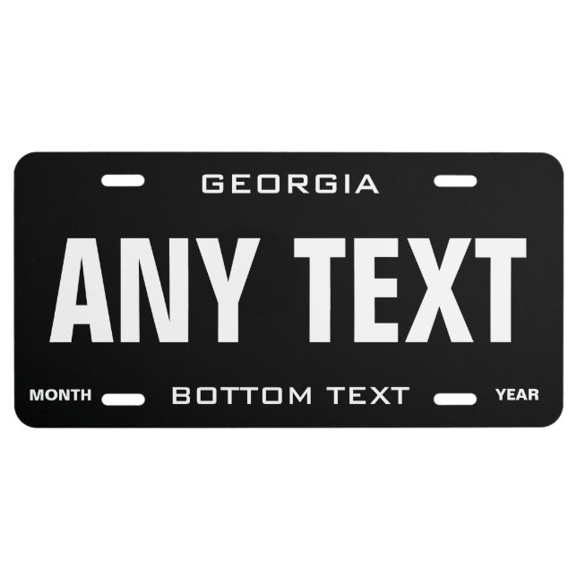 GEORGIA State Personalized Auto License Plate (Front)