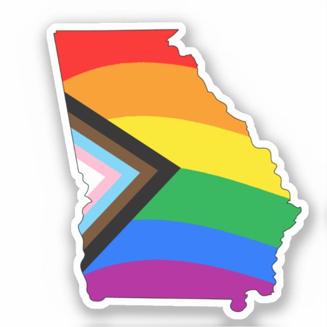 Georgia State Pride LGBTQ Progress Pride Sticker (Front)