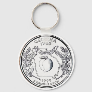 Georgia State Quarter Keychain