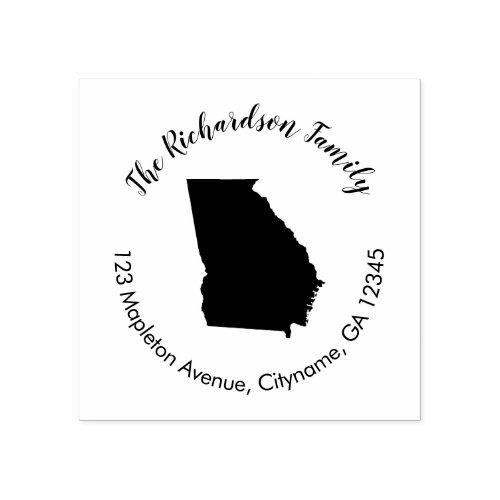 Georgia state return address rubber stamp