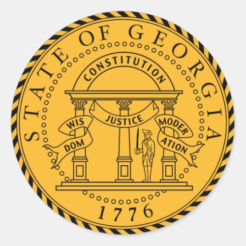 Georgia state seal america republic symbol flag