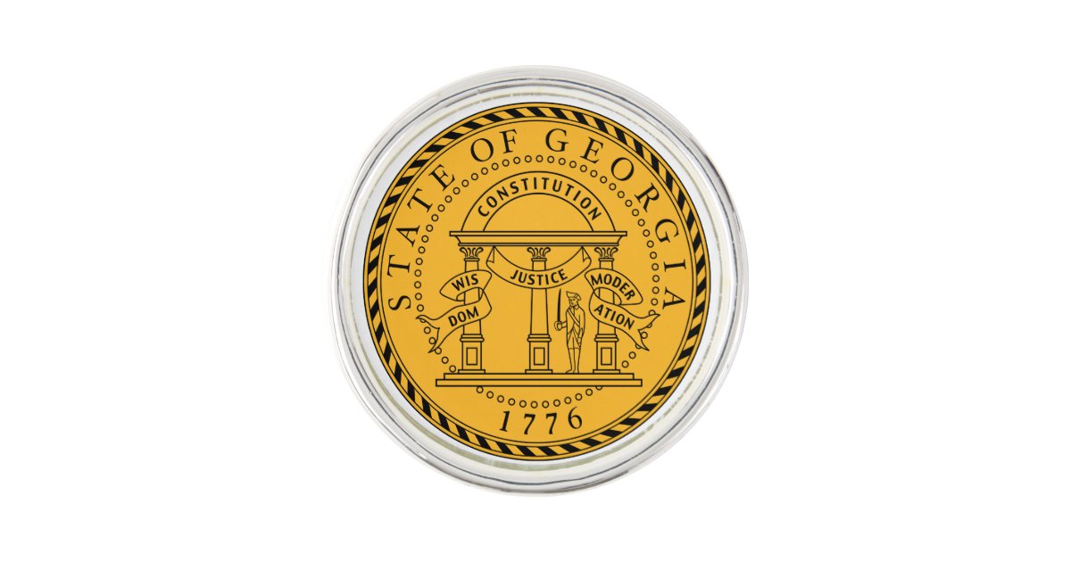 Georgia State Pin Georgia State Seal - Lapel Pin | Zazzle