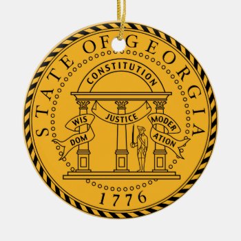 Georgia* State Seal Ornament by Azorean at Zazzle