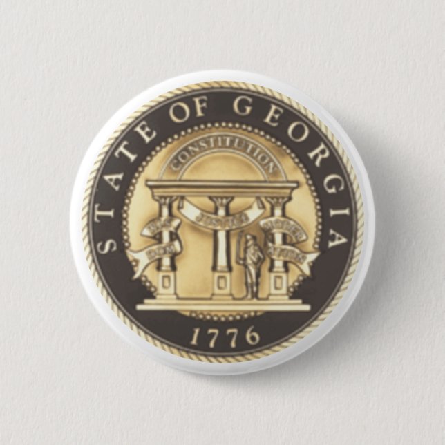 Georgia State Seal Pinback Button (Front)