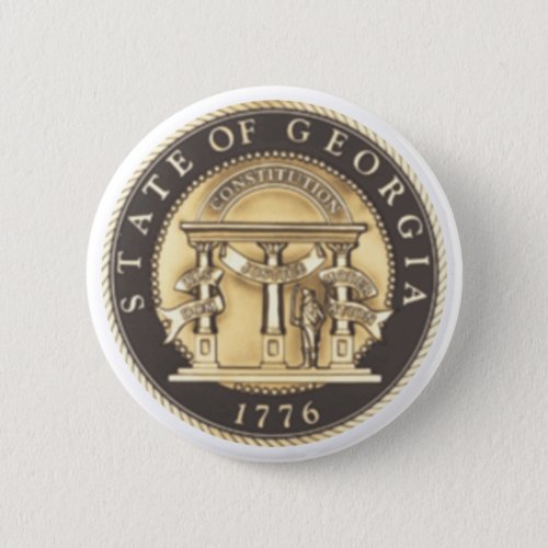 Georgia State Seal Pinback Button