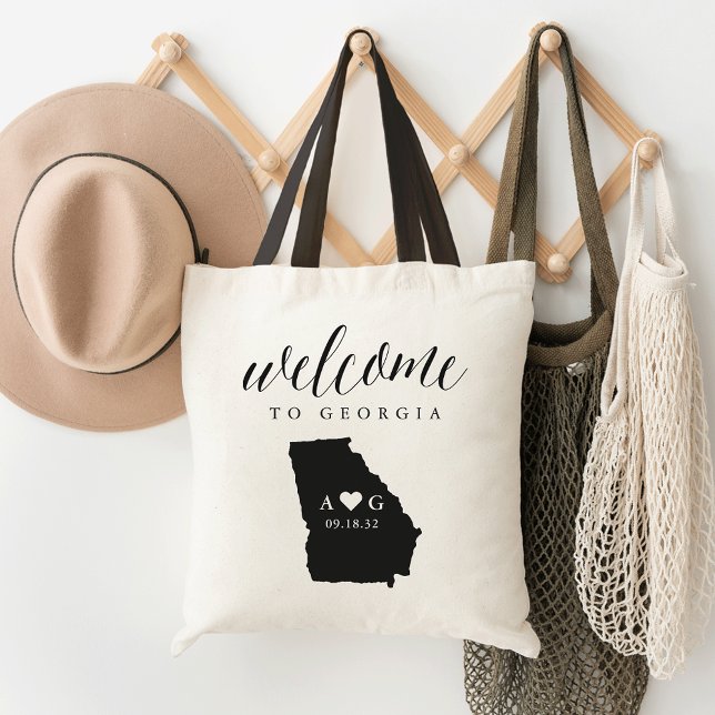 Georgia State Silhouette Wedding Welcome Tote (Creator Uploaded)