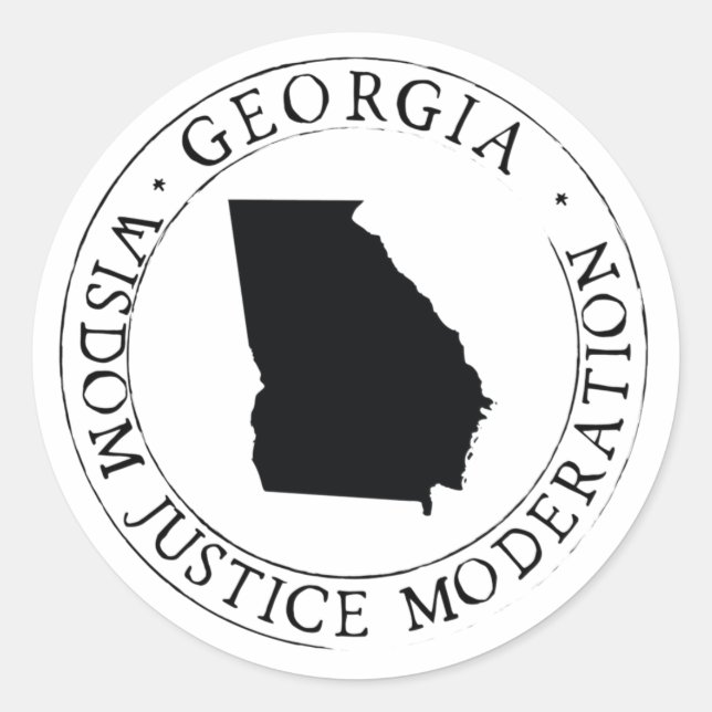 Georgia state Sticker Envelope Seal (Front)