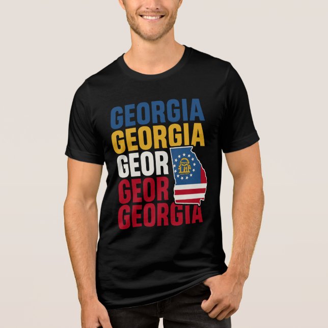 Georgia state Tri-Blend shirt (Front)