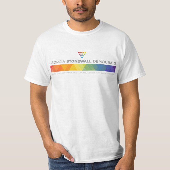 Georgia Stonewall Democrats value t T-Shirt (Front)