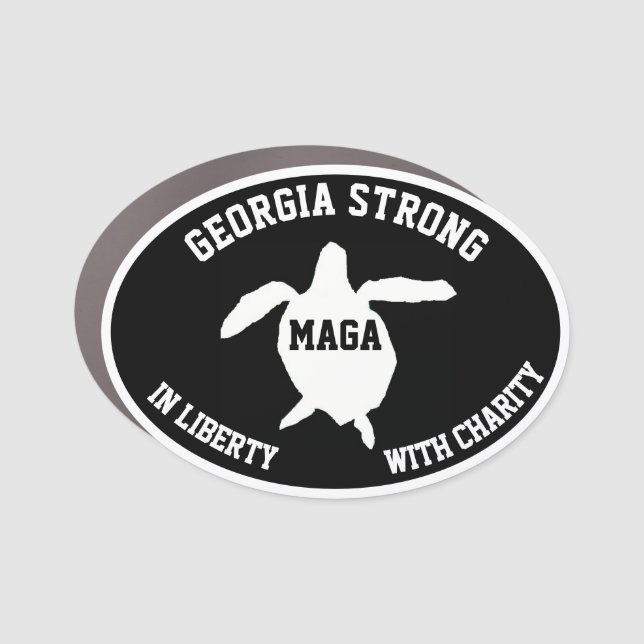 Georgia Strong Sea Turtles MAGA Car Magnet (Front)