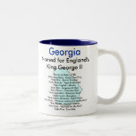 Georgia Symbols &amp; Map Two-tone Coffee Mug at Zazzle