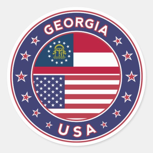 Georgia t_shirt Georgia sticker Classic Round Sticker