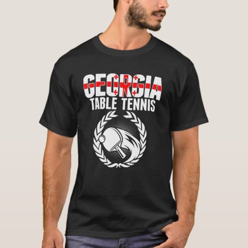 Georgia Table Tennis   Georgian Ping Pong Supporte T_Shirt