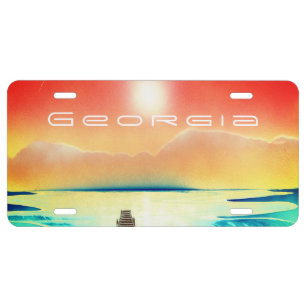 Georgia the Peach State License Plate