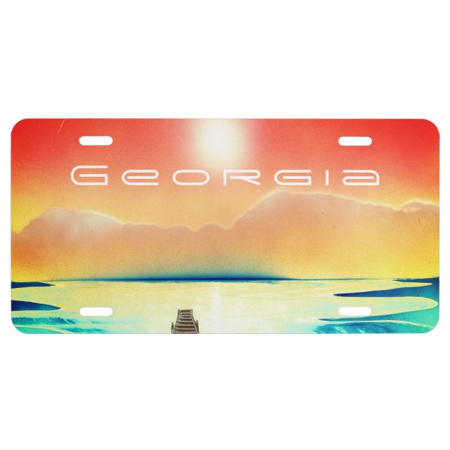Georgia the Peach State License Plate (Front)