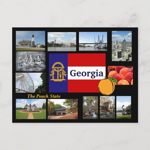 Georgia The Peach State Postcard