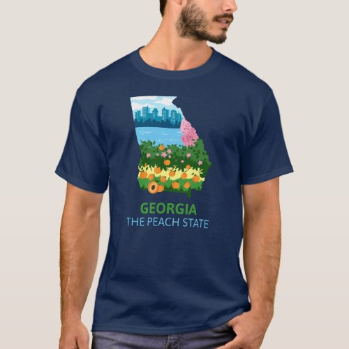 Georgia the peach state T_Shirt