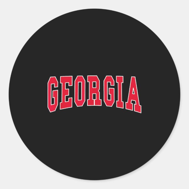 Georgia - Throwback Design - Clic  Classic Round Sticker (Front)