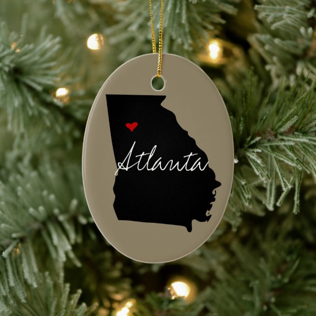 Georgia Town Ceramic Ornament (Tree)