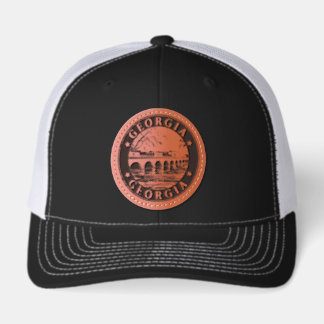 Georgia Travel Stamp Leather Patch Hat