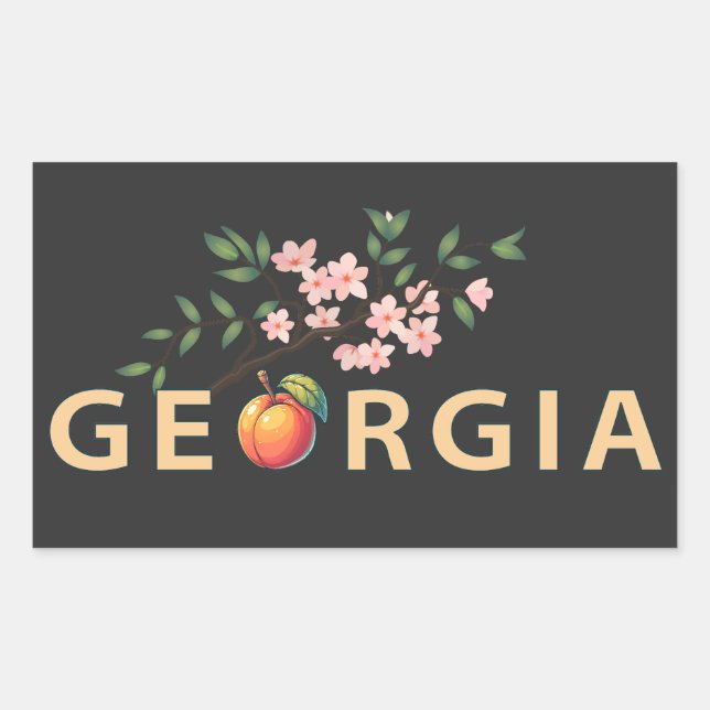 Georgia United States of America Rectangular Sticker (Front)