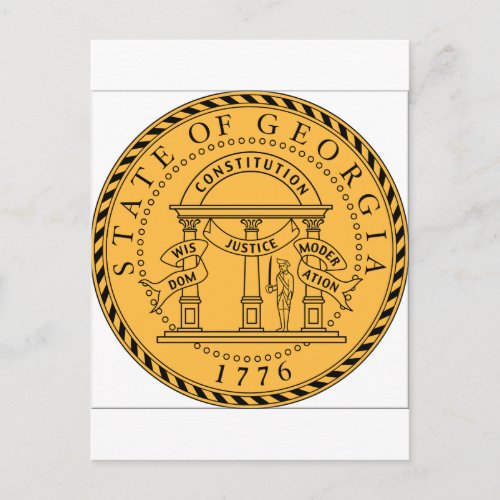 Georgia US State Seal Postcard