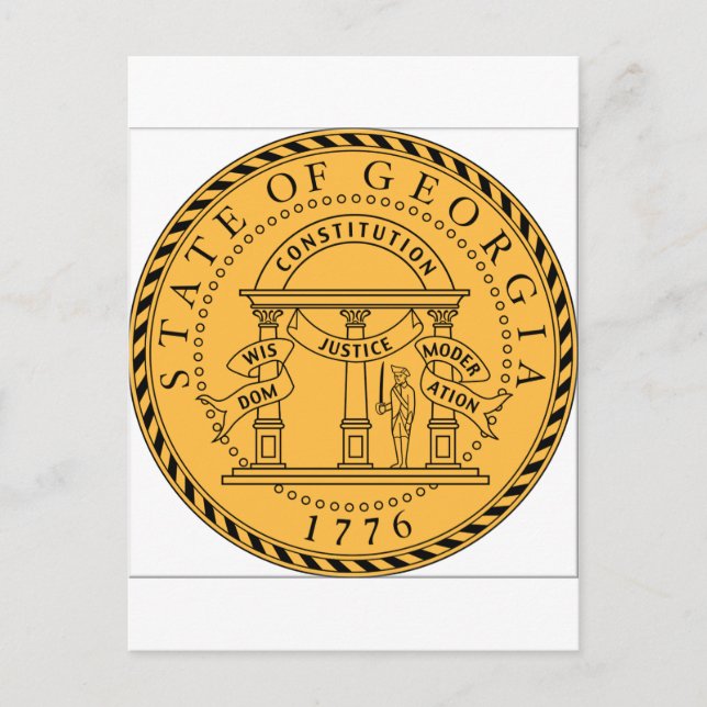 Georgia (US) State Seal Postcard (Front)