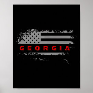 Georgia Usa Flag Poster