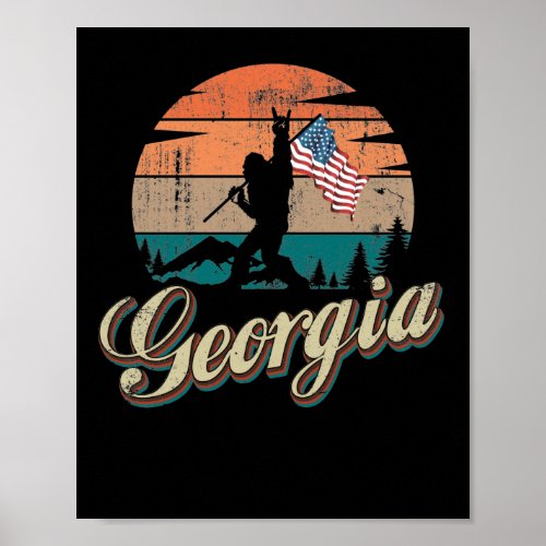 Georgia USA Flag Poster