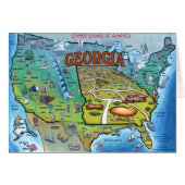 Georgia USA Map (Front Horizontal)