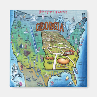 Georgia USA Map Magnet