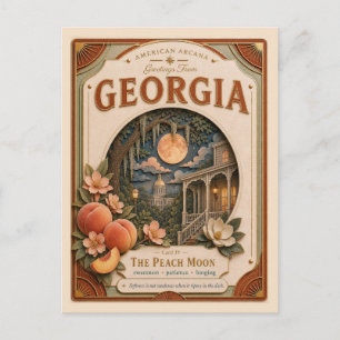 Georgia Vintage Paper Cut American Arcana Postcard