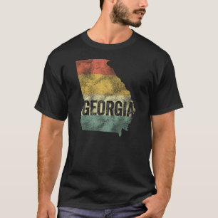 Georgia Vintage Retro Sunset Color Map T-Shirt