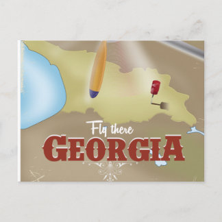 Georgia vintage vacation poster postcard