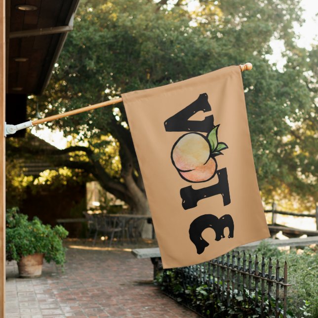 Georgia VOTE peach House Flag (In SItu)