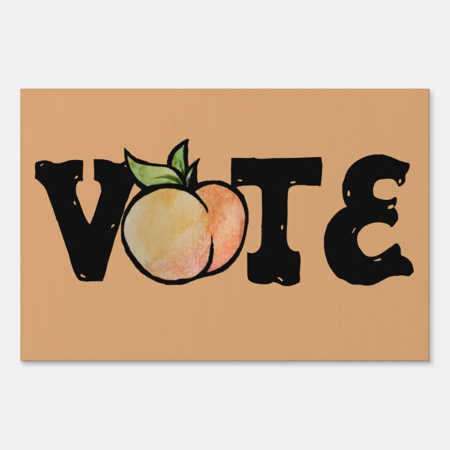 Georgia VOTE peach Sign (Front)