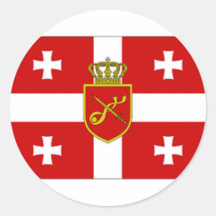 Georgia War Flag Classic Round Sticker