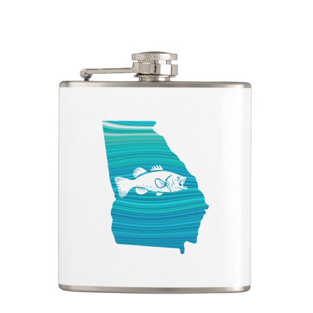 Georgia Wave Fishing Flask (Front)