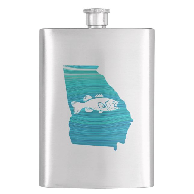 Georgia Wave Fishing Flask (Front)