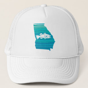 Georgia Wave Fishing Trucker Hat