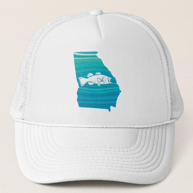 Georgia Wave Fishing Trucker Hat (Front)