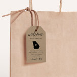 Georgia Wedding Welcome Gift Tags<br><div class="desc">Share a welcome message for your Georgia wedding guests with these rustic chic kraft tags that are perfect to attaching to your wedding welcome bags. Design features your welcome message in black lettering with a silhouette map of the state of Georgia with a heart inside.</div>
