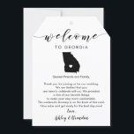 Georgia Wedding Welcome Tag, Letter Itinerary<br><div class="desc">This modern and elegant card / gift tag is the perfect addition to your hotel welcome bags. Enter the main events and a customized note to help your guests navigate the weekend. The extra large size allows you to enter all the information you need, then just tie to the handles...</div>
