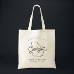 Georgia Wedding Welcome Tote Bag<br><div class="desc">This Georgia tote is perfect for welcoming out of town guests to your wedding! Pack it with local goodies for an extra fun welcome package.</div>