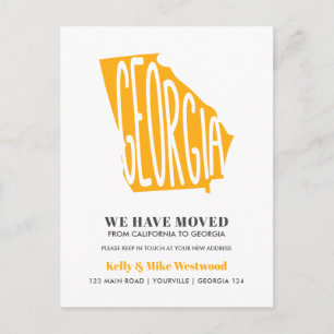 GEORGIA We've moved New address New Home Postcard