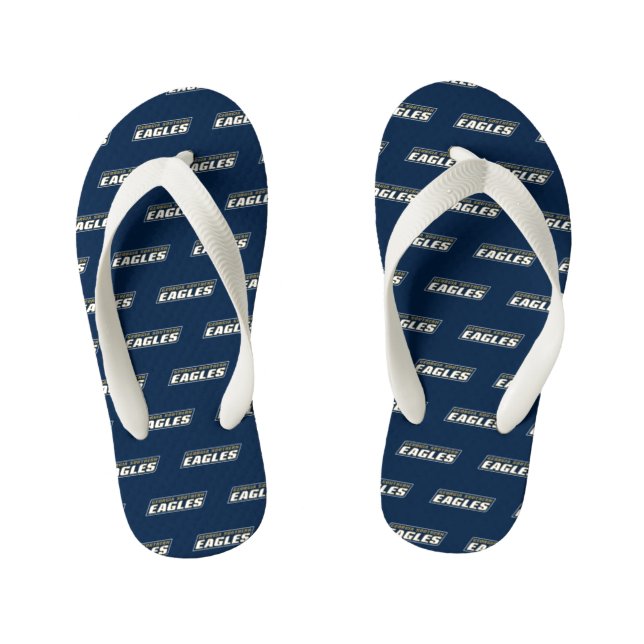Georgia Wordmark Kid's Flip Flops (Footbed)