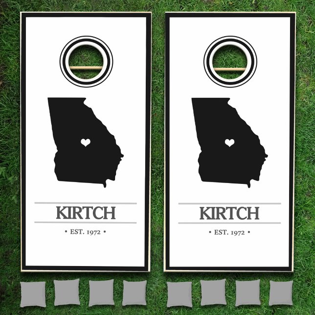 Georgia Your Family Name Personalized Cornhole Set (Creator Uploaded)