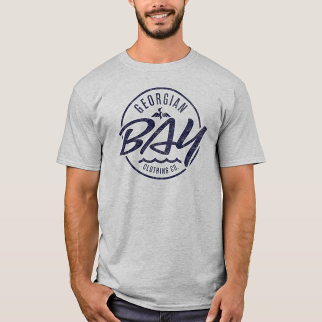 Georgian Bay Clothing Co. Mens Basic Gray Tee (Front)