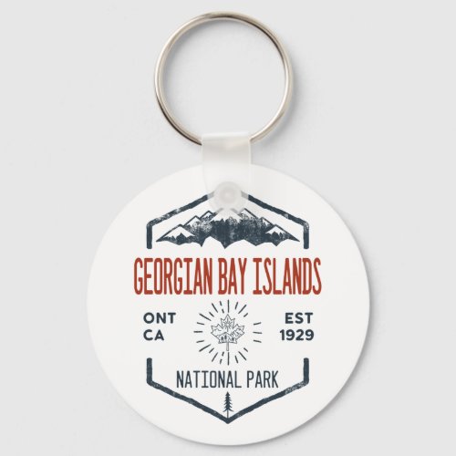 Georgian Bay Islands National Park Canada Vintage Keychain