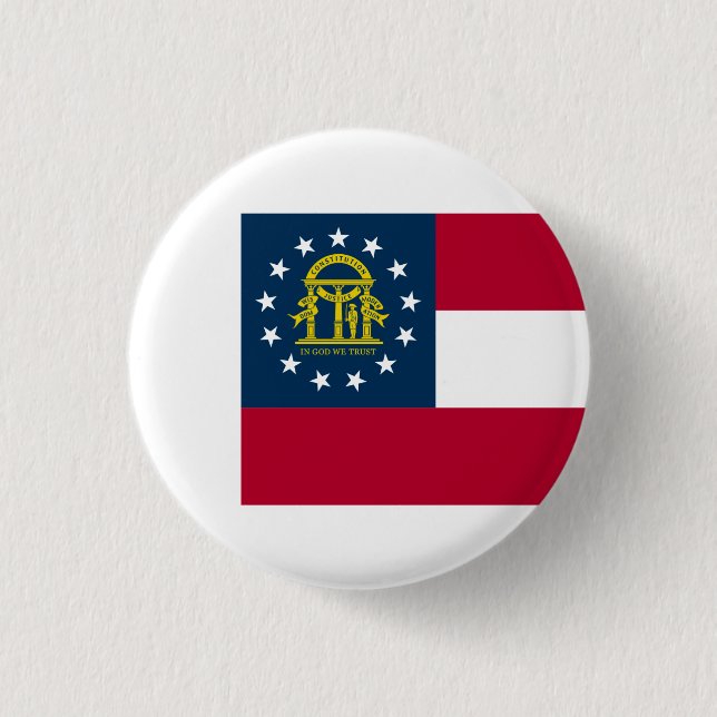 Georgian Flag, Flag of Georgia Button (Front)